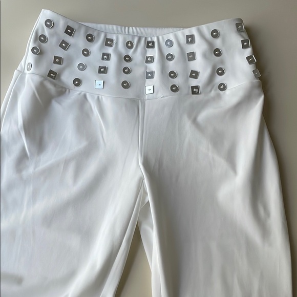 Edikted White Pants with Silver Sequins - Picture 3 of 6
